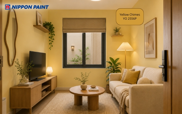 Màu vàng nhẹ mang lại cảm giác ấm áp và dễ chịu