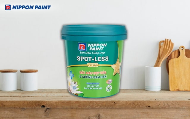 Sơn Nippon Spot-Less Plus dễ dàng lau chùi và thân thiện môi trường
