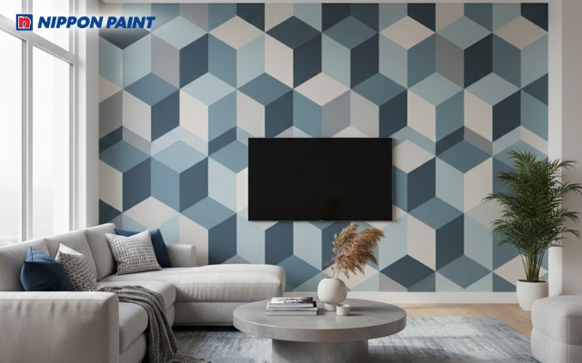 Trang trí nhà bằng sơn tường hiệu ứng 3D nghệ thuật