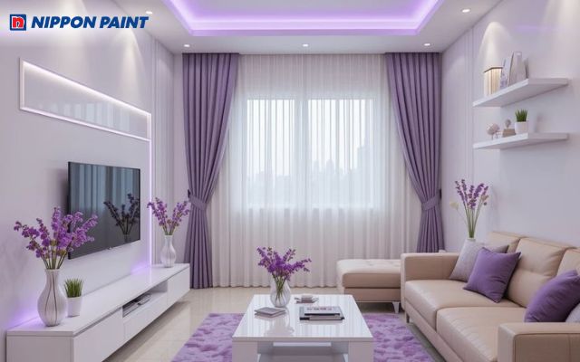 Không gian sắc tím dịu dàng và đầy cuốn hút