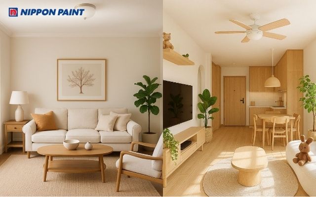 Cam đất kết hợp trắng, tươi mang lại cảm giác hài hòa