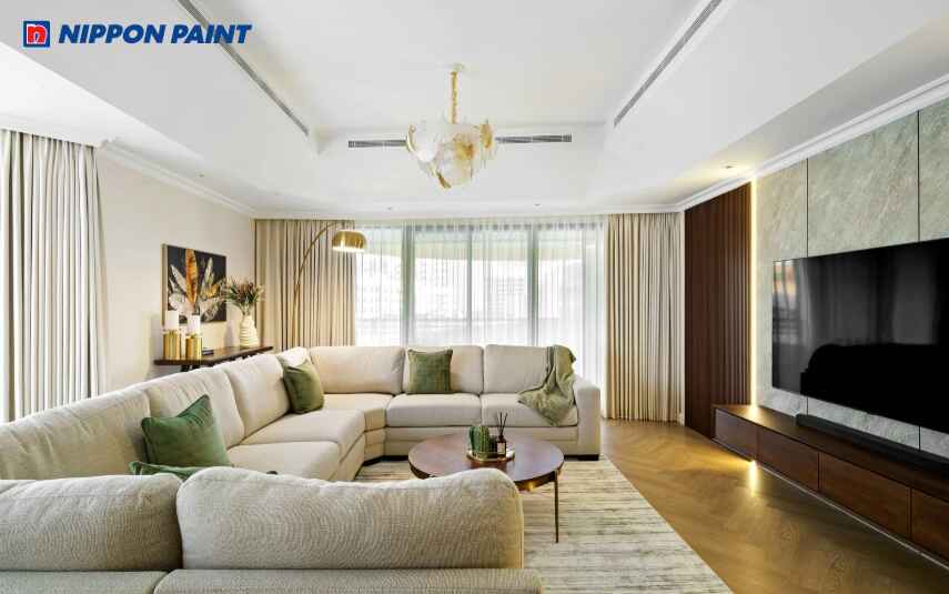 Màu nền trắng mở rộng không gian thị giác, giúp căn phòng đón ánh sáng tự nhiên tốt hơn