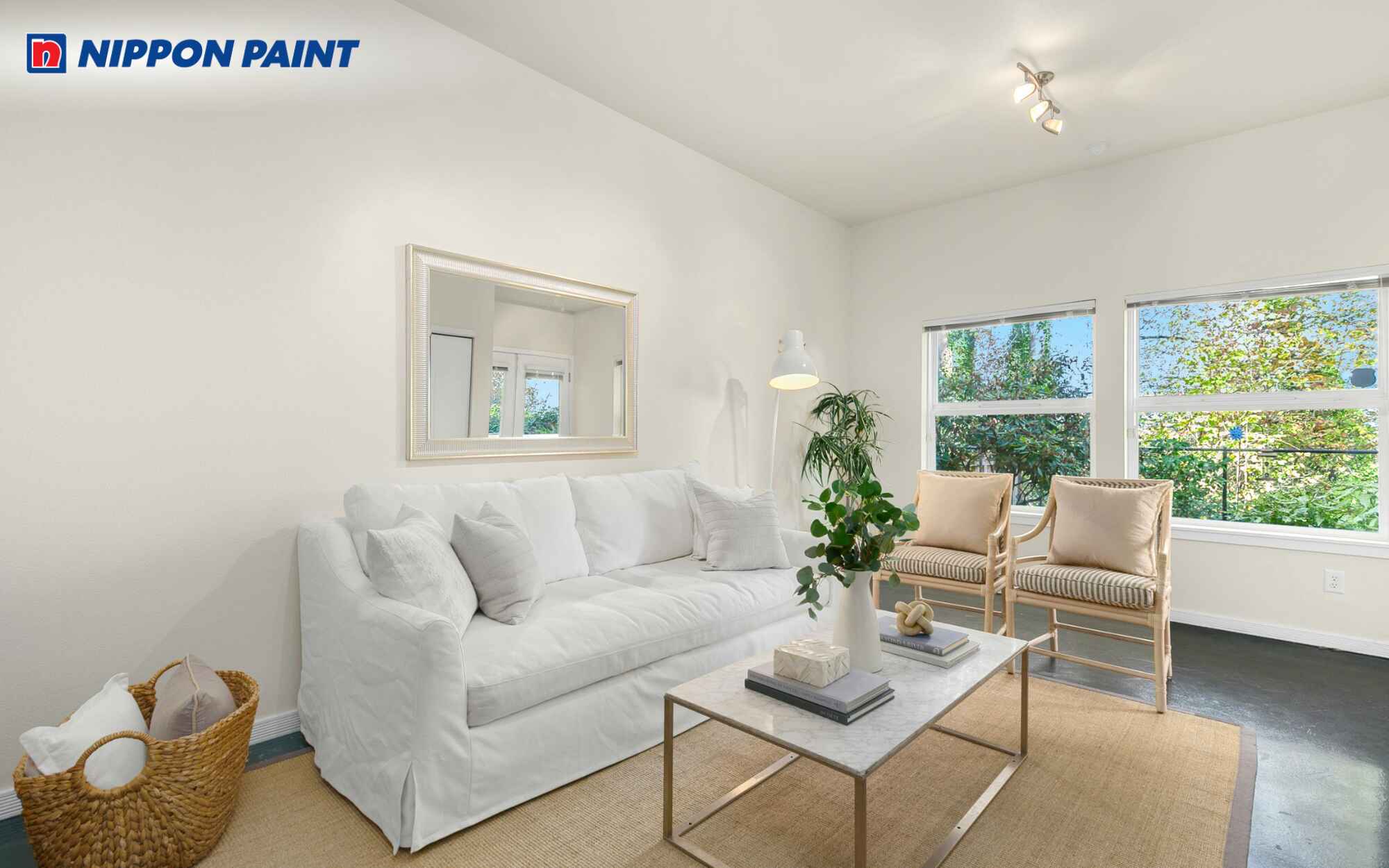 Tường sơn màu xám sáng&nbsp;thể hiện gu thẩm mỹ tinh tế