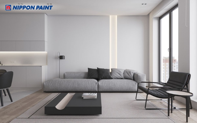 Cặp màu xám - trắng cho không gian sống tối giản, hiện đại