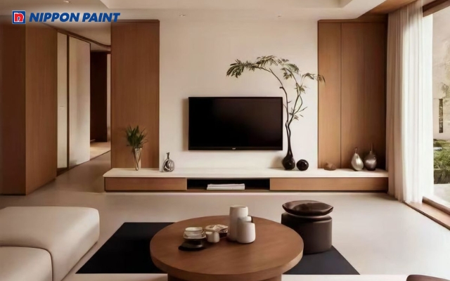 Cặp màu nâu trắng cho gia chủ yêu thích vẻ đẹp thanh lịch, tinh tế