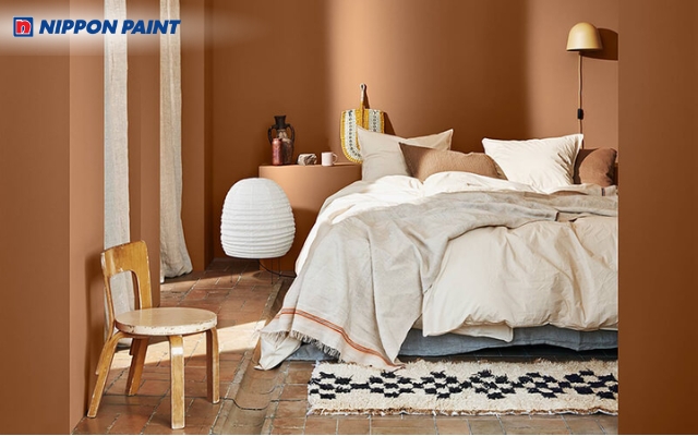 Mẫu màu sơn nhà tông nâu mang cảm giác vững chắc cho tuổi Tý mệnh Thổ