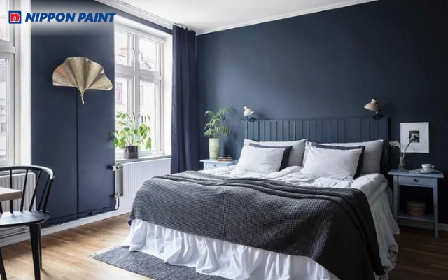 Không gian nhà ở sử dụng màu sơn xanh dương hợp tuổi Tý mệnh Thủy