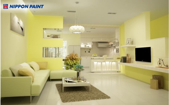 Màu sơn nhà màu vàng nhạt giúp người tuổi Tý mệnh Kim vượng khí