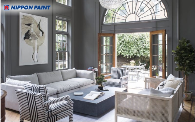 Không gian nhà ở sử dụng màu sơn phong thủy