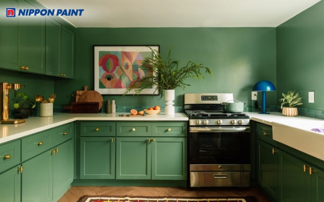 Thiết kế nhà với màu sơn xanh lục cho tuổi Tý mệnh Mộc