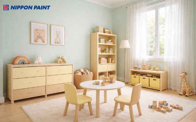 Không gian vui tươi giúp kích thích tư duy và trí tưởng tượng của trẻ