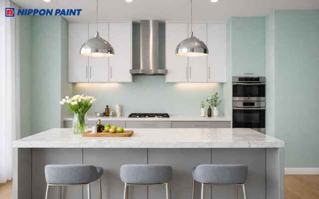 Nét đẹp tinh tế từ sự tương phản giữa bề mặt sơn mịn và kim loại sáng