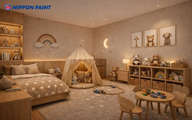 Không gian mang gam nâu đất phù hợp với người tuổi Mậu Dần yêu sự ổn định