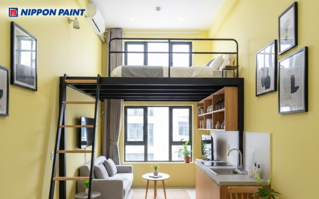 Tông màu vàng chanh kết hợp nội thất đen tạo điểm nhấn khác biệt