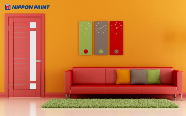 Đảm bảo màu sơn tường phải liên kết kết chặt chẽ với màu sắc đồ nội thất