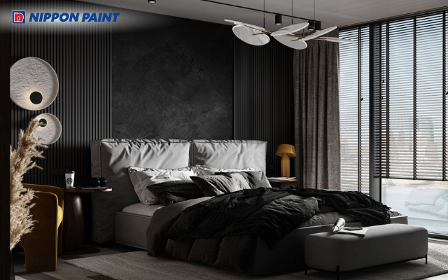 Màu đen giúp các đường nét kiến trúc trở nên sắc sảo và thời thượng