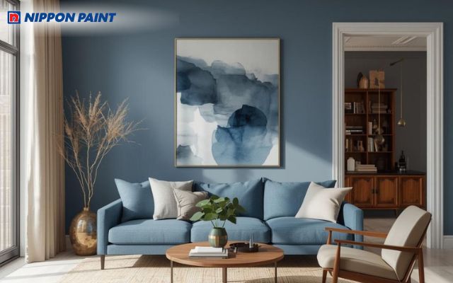 Màu nâu giúp xanh dương trở nên ấm áp và gần gũi hơn