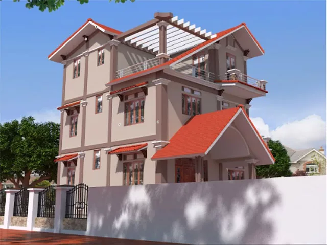 màu sơn ngoại thất cho người mệnh hỏa