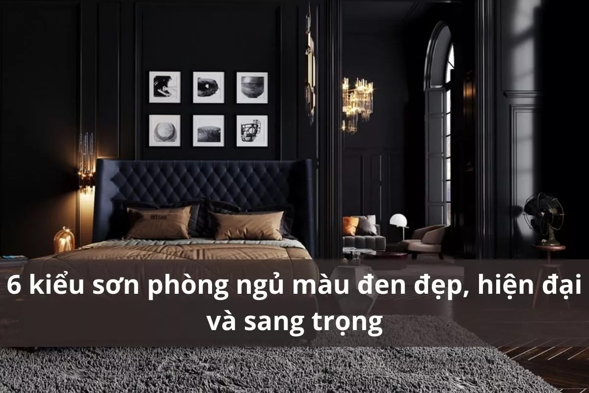 sơn phòng ngủ màu đen