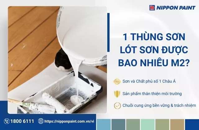 Tìm hiểu 1 thùng sơn lót sơn được bao nhiêu m2