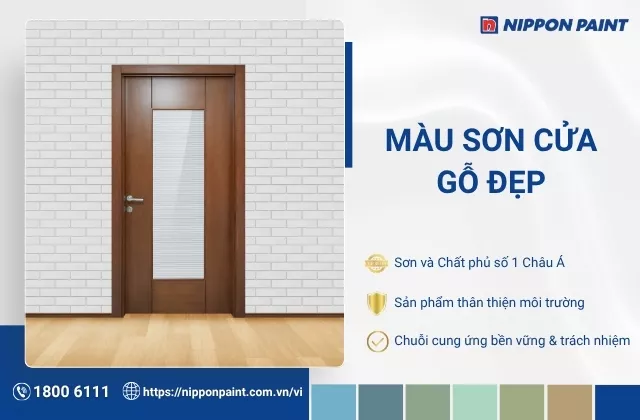 30 mẫu màu sơn cửa gỗ đẹp phù hợp cho mọi phong cách nhà