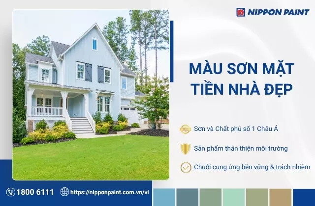 20 mẫu màu sơn mặt tiền nhà đẹp, tôn lên kiến trúc ngôi nhà