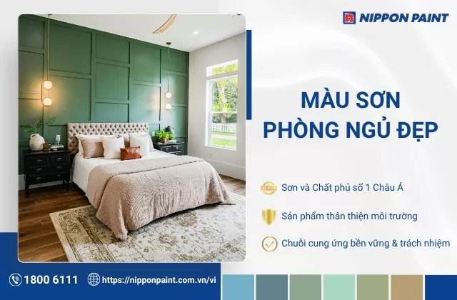 30 mẫu màu sơn phòng ngủ đẹp giúp không gian thêm ấm cúng