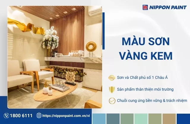 30 mẫu màu sơn vàng kem đẹp sang trọng và dễ phối cho mọi không gian