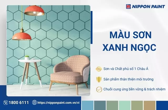 19 mẫu màu sơn xanh ngọc đẹp giúp không gian mát mẻ, dịu mắt