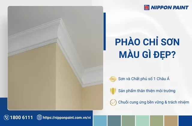 9 cách phối màu sơn phào chỉ trần nhà đẹp, hợp xu hướng