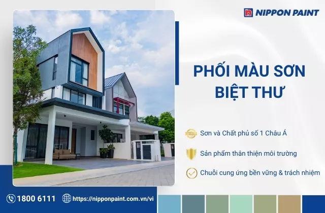 Hướng dẫn cách phối màu sơn biệt thự chuẩn kiến trúc hiện đại