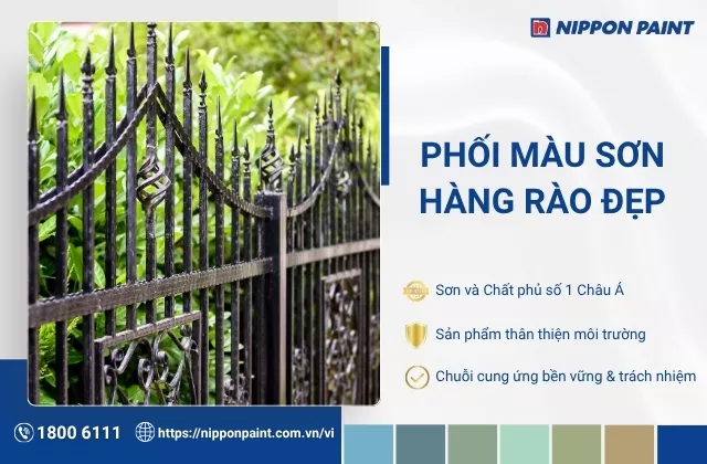 Tham khảo mẫu phối màu sơn hàng rào đẹp mang tính thẩm mỹ cao