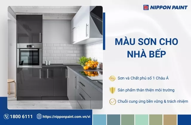 Chọn lựa màu sơn cho nhà bếp đẹp, hợp phong thủy