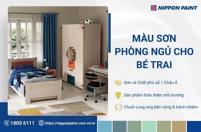 Lựa chọn màu sơn phòng ngủ đẹp cho bé trai phù hợp