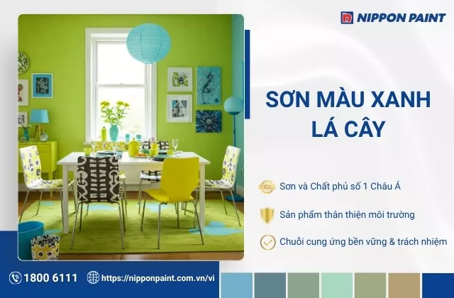 22 mẫu màu sơn màu xanh lá cây hiện đại cho ngôi nhà
