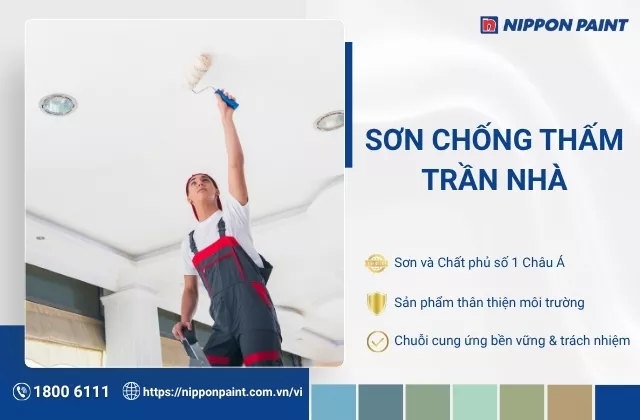 Sơn chống thấm trần nhà là gì? Phương pháp thi công chống thấm trần nhà