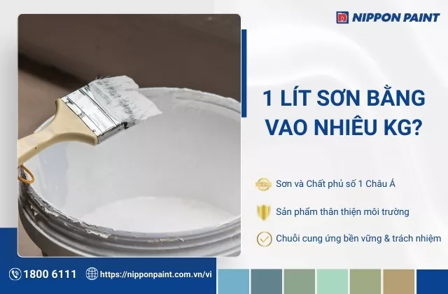 [Giải đáp] 1 lít sơn bằng bao nhiêu kg?