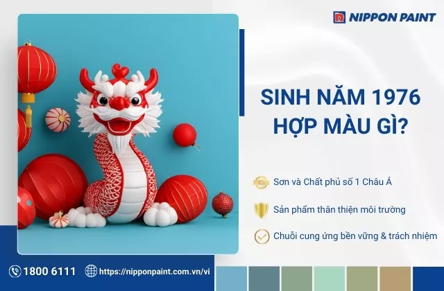1976 hợp màu gì? Tổng hợp 30 màu sơn nhà nội thất phù hợp cho gia chủ 1976