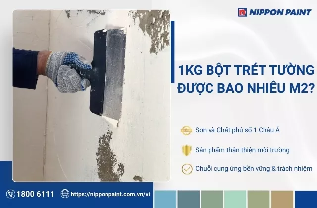 [Giải đáp] 1kg bột trét tường được bao nhiêu m2?