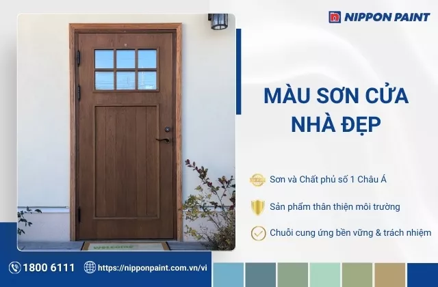 Mẫu màu sơn cửa nhà đẹp