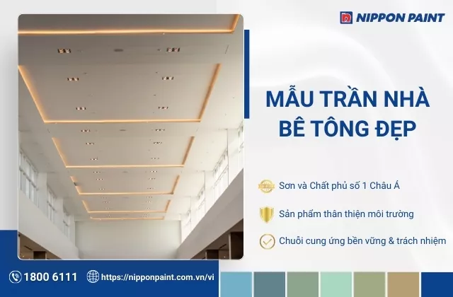 30 mẫu trần nhà bê tông đẹp mang dấu ấn kiến trúc hiện đại