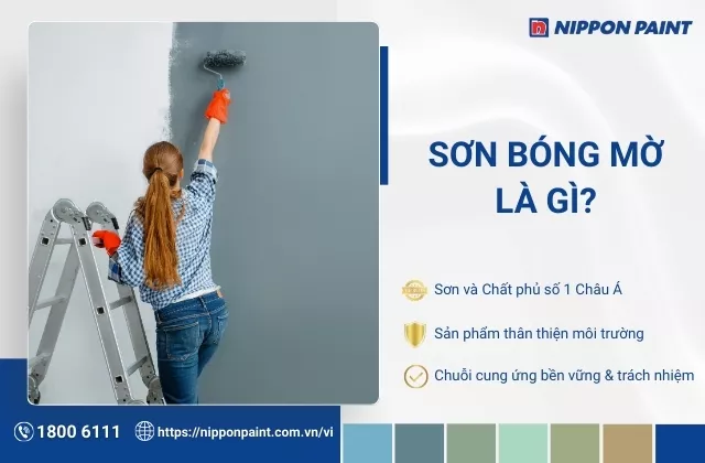 Sơn bóng mờ là gì? Phân biệt sơn bóng, sơn mờ, sơn mịn khi sơn nhà