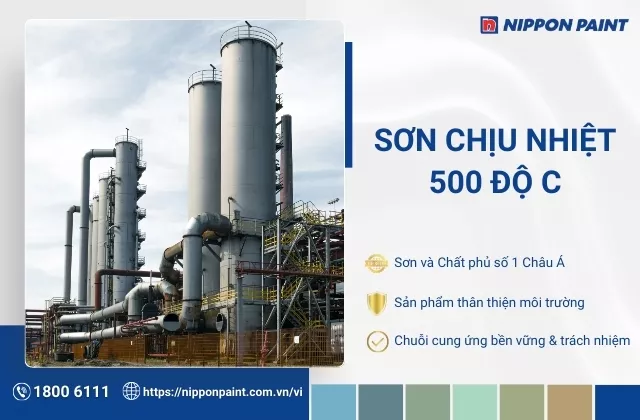 Sơn chịu nhiệt 500 độ C cao cấp của Nippon Paint