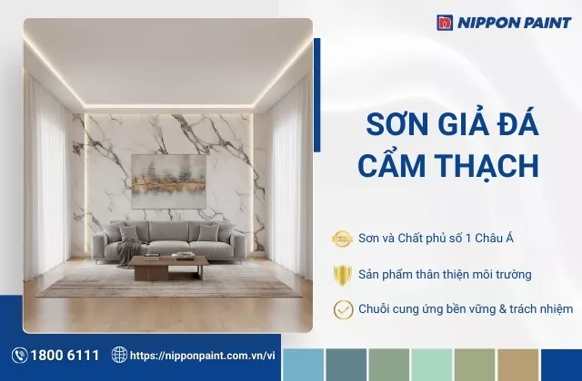 Ưu điểm & Quy trình thi công sơn giả đá cẩm thạch đúng kỹ thuật