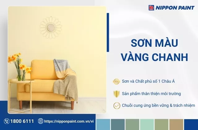 18 mẫu sơn màu vàng chanh giúp không gian bừng sáng