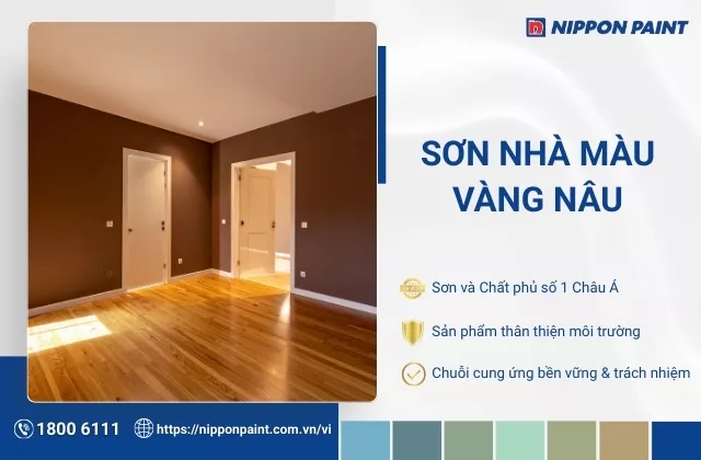 32 mẫu sơn nhà màu vàng nâu ấm áp, sang trọng