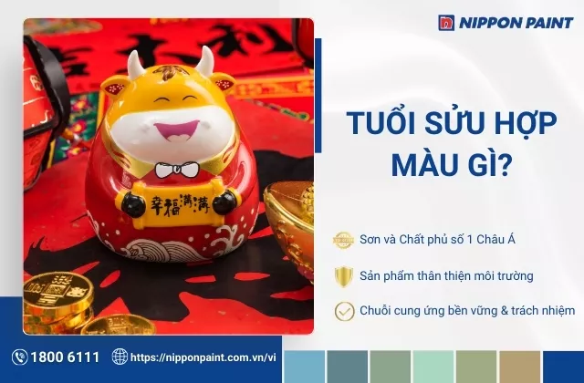 Tuổi Sửu hợp màu gì? Top 30 mẫu màu sơn nhà hợp tuổi Sửu, mang tài lộc