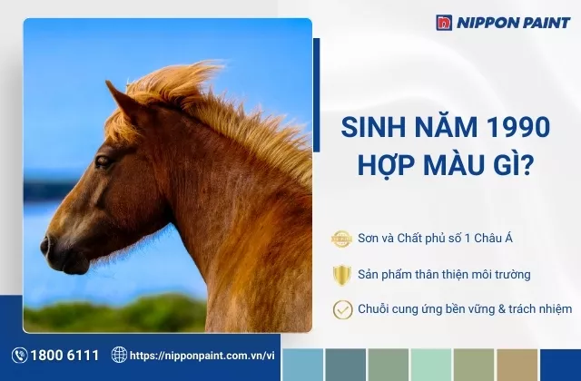 Canh Ngọ 1990 hợp màu sơn nhà nào? Gợi ý 30+ màu đẹp, may mắn