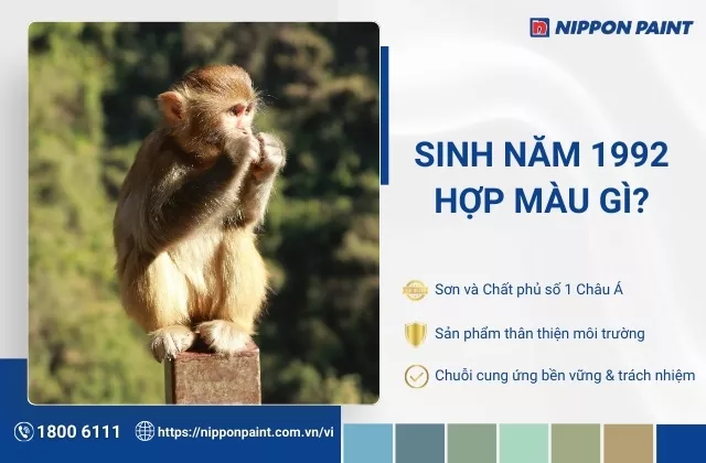 1992 hợp màu gì? Màu sơn ngoại thất, nội thất hợp mệnh, chiêu tài lộc