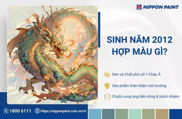 2012 hợp màu gì? Tham khảo 20+ mẫu màu sơn nhà hợp tuổi Nhâm Thìn, thu hút tài lộc